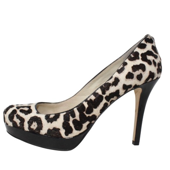 Michael Kors Womens Size 9 M Leopard Print Calf Hair Lonna Pumps Heels Platform - Picture 8 of 14